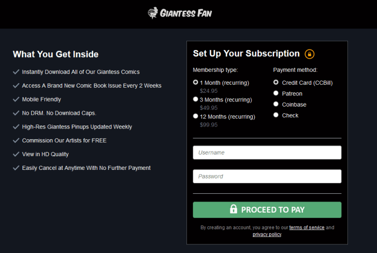 GF Subscription Plans