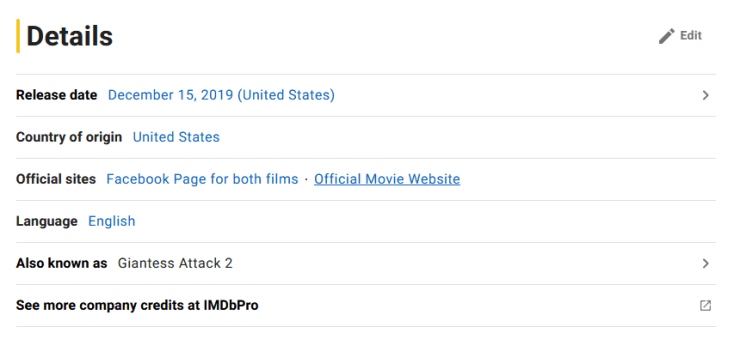 IMDB entry GTS Attack vs Mecha Fembot